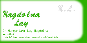 magdolna lay business card